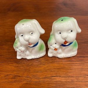 Made in Japan vintage dog salt and pepper shakers
